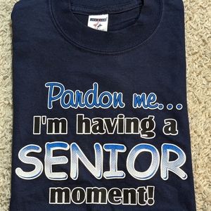 Jerzees heavyweight navy tee sz L